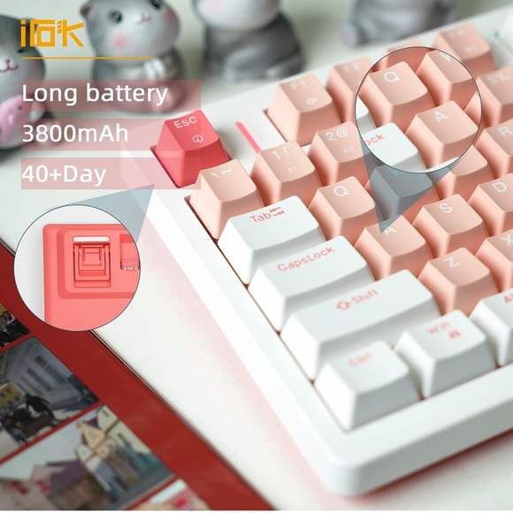 Hot Swappable Mechanical Keyboard with Red Switches - Picture 2 of 6